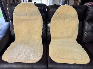 VTG Shepherd Woolskins Australia Real Sheepskin Fur Insert Seat Covers Set of 2 - Picture 1 of 11