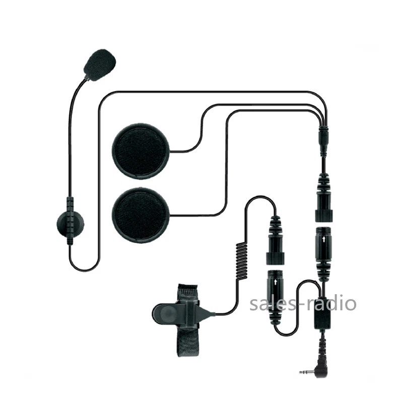2.5mm Motorcycle Helmet Racing Headset Earpiece Mic For Motorola Talkabout Radio - Image 1 of 4