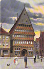 Hildesheim AK Fachwerk Knochenhauer Amtshaus colorierte Karte Hildesia-Verlag