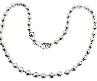 Tobillera bola discoteca oro blanco 14k 8 gramos 10,5" Foto 1 de 4