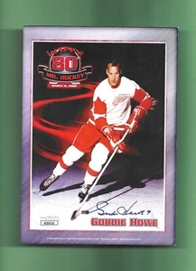 PEZZO RARO! OVERSIZE JUMBO 5X7 AUTO JSA COA! GORDIE HOWE "HAPPY 80TH MR HOCKEY" - Foto 1 di 3