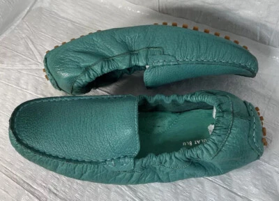 Новый шоколадный синий Тара мокасины мокасины плоский зеленый женские туфли размер 11 - Изображение 1 из 4