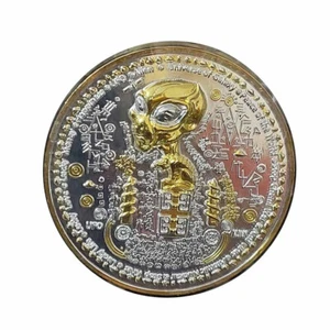Amuleto Tailandés Poder Proteger Suerte Extraterrestre OVNI Yant Moneda AJ Mamá Riqueza Fortuna Éxito - Imagen 1 de 22