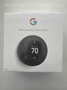 Google Nest 3rd Gen Learning Thermostat T3016US Matte - Black - Picture 1 of 2