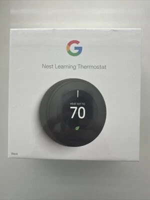 Google Nest 3rd Gen Learning Thermostat T3016US Matte - Black - Image 1 of 2