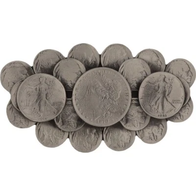 XL Búfalo Níquel Nativo Americano Indio Cabeza Moneda Bisonte Western Nos Hebilla de Cinturón Foto 1 de 4