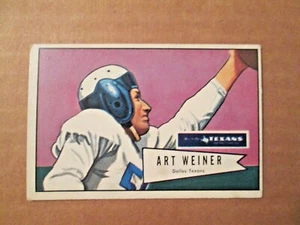 1952 Bowman Large Football #114 Edward Weiner Dallas Texans  - Picture 1 of 1
