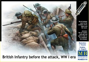 Master Box 35114 - British Infantry before the attack WWI era Man War Maßstab 1:35 - Bild 1 von 12