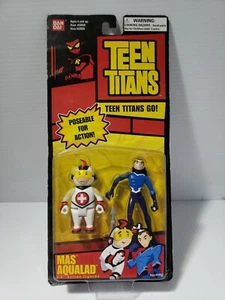 TEEN TITANS MAS & AQUALAD ACTIONFIGUREN 2 PACK 2004 BANDAI - Bild 1 von 9