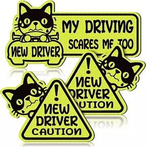 Set of 3 Reflective Student Driver Magnet for Car New Driver Please Be Patient S - Picture 1 of 12