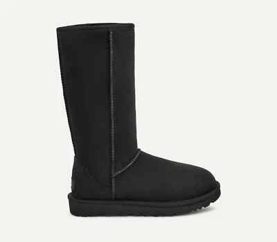 Women UGG Classic Tall II Boot 1016224 Color Black Suede Upper Authentic - Image 1 of 4