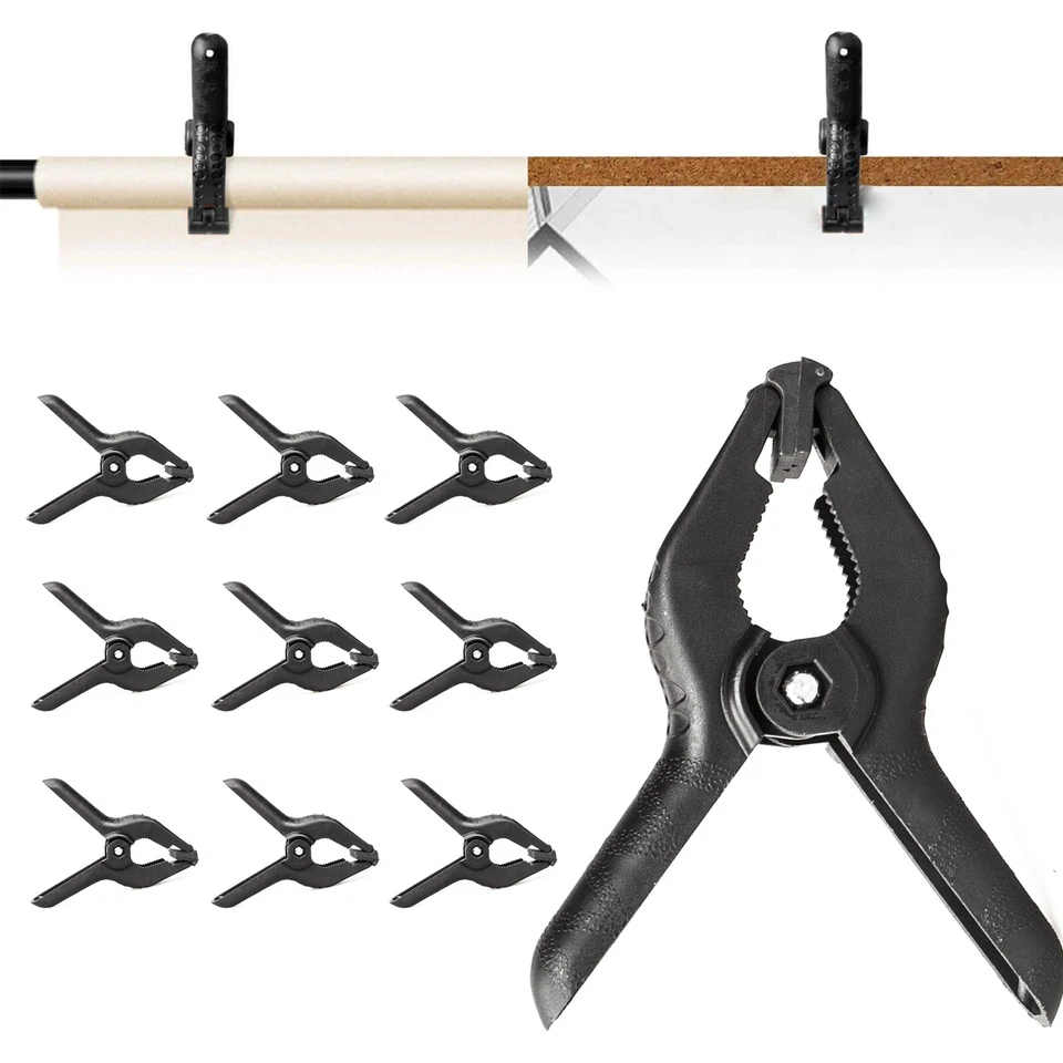 Backdrop Muslin Spring Clamp Clip 4.5" Photo Studio 10pcs Background Heavy Duty - Image 1 of 4