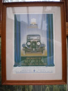 MORRIS CAR ADVERT 1931 Framed - Picture 1 of 1