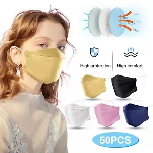 50X Adult Breathab Filter KF94 Face Mask Comfortable Mouth Protective Coverin MK - Picture 1 of 12