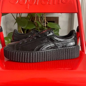 Puma Creepers x Fenty Rihanna Wrinkled Patent Black 3 4 5 6 All Sizes 364465 01 - Picture 1 of 11