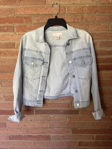 New Rachel Parcell Distressed Denim Jacket Size XS Light wash Jean Jacket - Picture 1 of 4