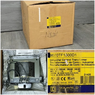 Nuevo transformador de control Square D 9070TF1500D1 1,5 kVA 240/480 Prim. 120 seg. Foto 1 de 4