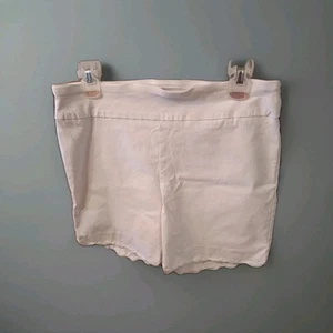 Counterparts Womens  Shorts Pull On Flat Front Elastic Waist White SZ L - Picture 1 of 4
