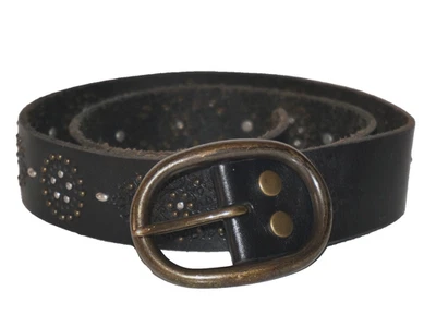 Cinturón LUCKY BRAND Cuero Negro Remachado-Adornado PEQUEÑO Foto 1 de 4