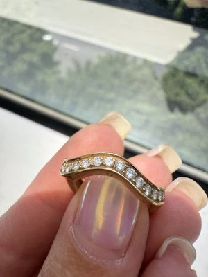 Anillo Cartier Diamante Onda Oro Amarillo 18K 1.12ct, Talla 51 EU, 4.2gr Foto 1 de 4
