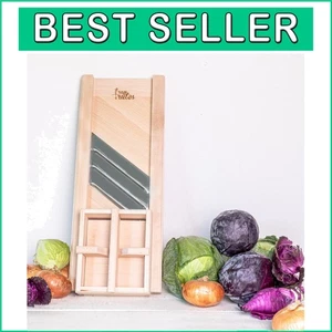 Natural Beech Wood Cabbage Shredder with Stainless Steel Blades & Safety Guard - Picture 1 of 9