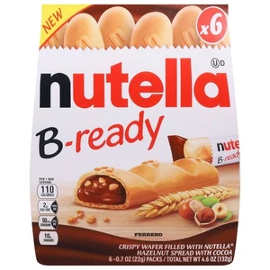 Nutella B-Ready Crispy Wafer, 0.7 oz, 6 pack - Picture 1 of 1