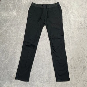 James Perse Pants Womens Small 1 Black Drawstring Light Stretch Casual - Picture 1 of 7