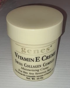 Genes Vitamin E Creme Swiss Collagen Complex Moisturizing Skin Cream No Seal - Picture 1 of 3