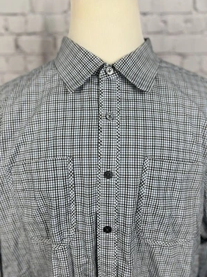 Michael Kors Men 3XB Long Sleeve Button Up Shirt Multicolor Tattersall Pockets - Image 1 of 4