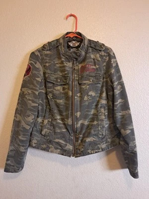 Chaqueta Harley Davidson Camuflada Alas de Ángel Doble Cremallera Completa Mujer S-XS? Foto 1 de 4