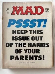MAD MAGAZINE. USA Vintage No. 197 Dec 1977. Lovely and Clean Condition - Picture 1 of 1
