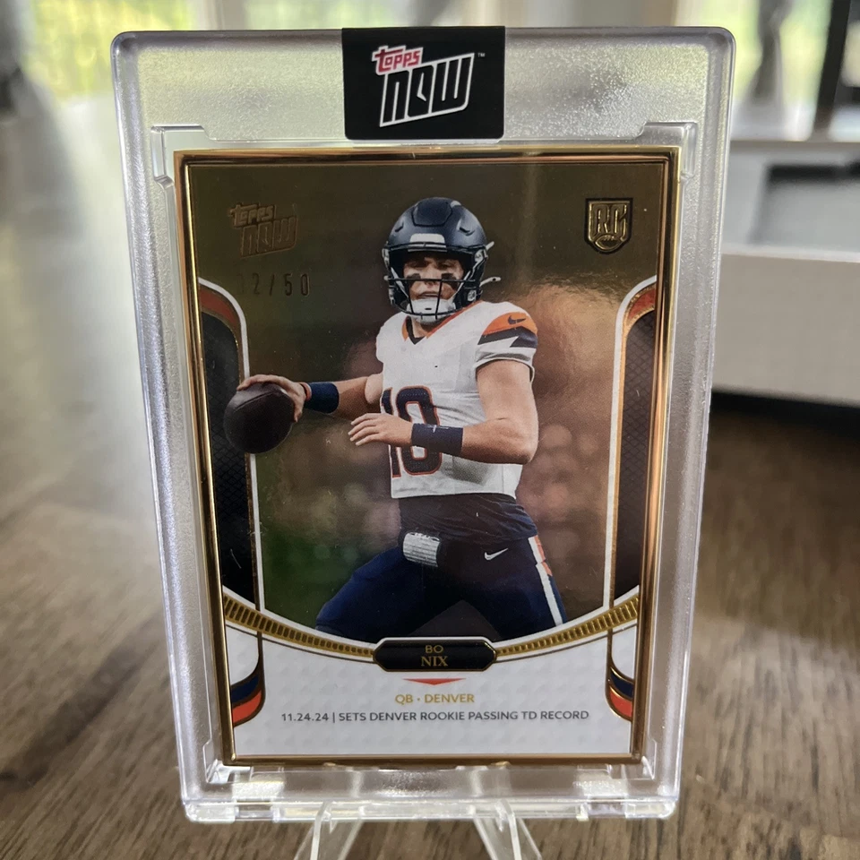 2024 Topps Now Bo Nix 2/50 Rookie RC - Image 1 of 4