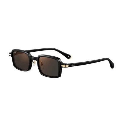 Gafas de sol Cartier ESW00729 Premiere de Cartier rectangulares lentes negras-doradas/grises Foto 1 de 4