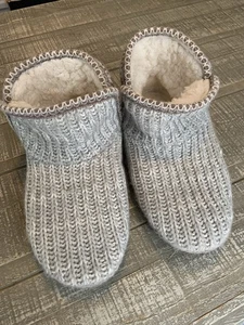 Botines Suéter Original Muk Luks Para Mujer Talla 7/8 Hasta el Tobillo Forrados Copo de Nieve - Imagen 1 de 9