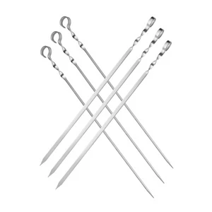 Set of 6 Stainless steel skewers 560x12x3mm - Picture 1 of 6