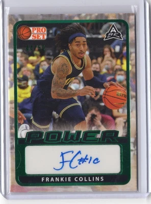 2021-22 Leaf Pro Set Power Base Green Spectrum Foil /50 Frankie Collins Auto - Image 1 of 3