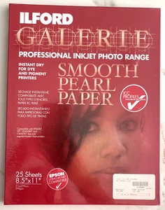 Ilford Galerie Pro Inkjet Smooth Pearl Fotopapier 8,5” x 11” 25 Blatt - versiegelt - Bild 1 von 2