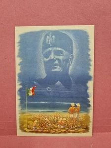 CARTOLINA 2 GUERRA MONDIALE MUSSOLINI FANCIULLI - Picture 1 of 3