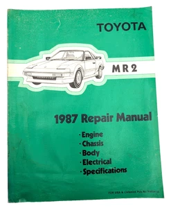Toyota MR-2 1987 OEM Shop Service Repair Manual Engine Guide Wiring Diagrams DIY - Picture 1 of 9
