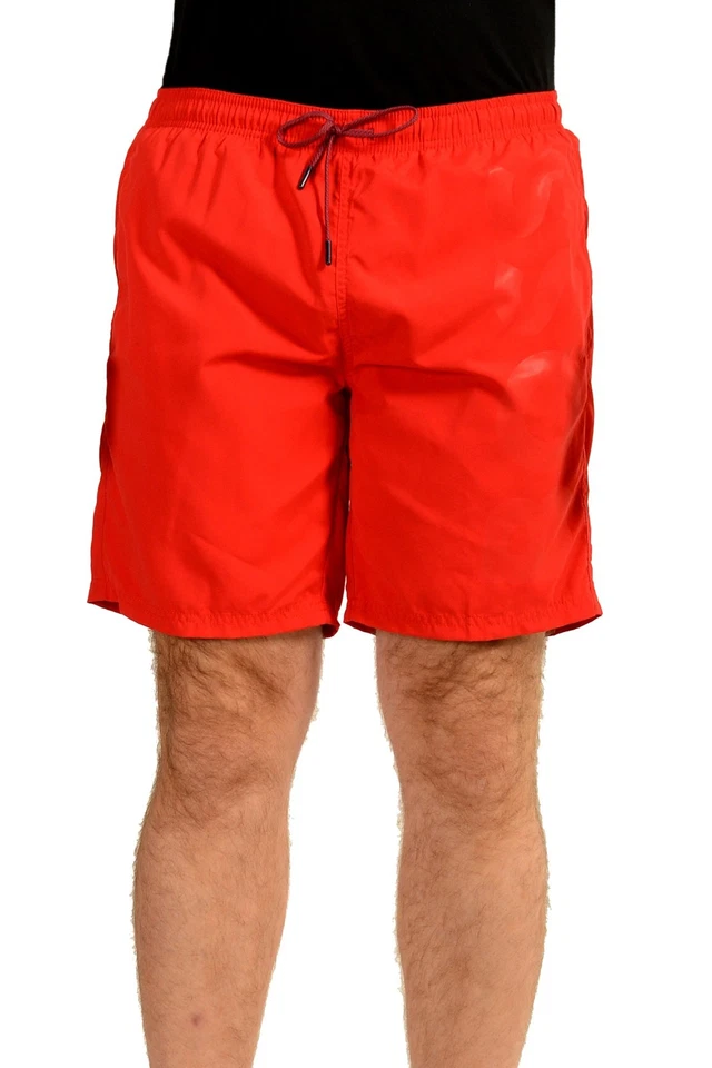 Pantalones Cortos de Natación Hugo Boss Para Hombre "Orca" Rojo Verdadero Estampado de Logo EE. UU. M IT 50 Foto 1 de 4