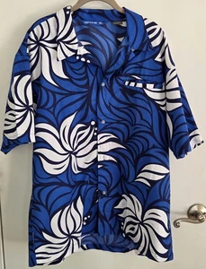 Pre-Owned RIP CURL Men's Shortsleeve Button-down Shirt XL X-Large Hawiian Print - Picture 1 of 6