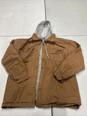 Chaqueta Dickies genuina para hombre XL marrón con capucha ropa de trabajo abrigo de lona acolchado Foto 1 de 4