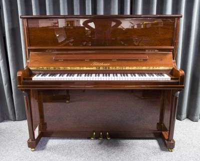 BLUTHNER MODELL A KLAVIER AUS UM 2000 GLANZ MAHAGONI 5 JAHRE GARANTIE. - Bild 1 von 4