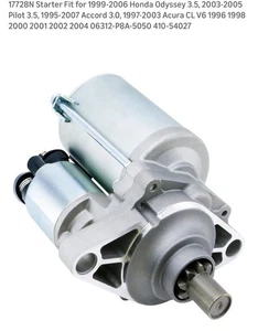 17728N Starter Fit for 1999-2006 Honda Odyssey 3.5, 2003-2005 Pilot 3.5, - Bild 1 von 8
