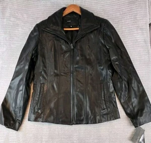 Neu mit Etikett Avanti Damen-Echtlederjacke SCHWARZ LARGE - Bild 1 von 12
