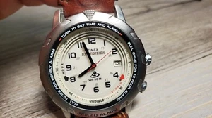 Timex Expedition Men Shenmue Analog Alarm Indiglo Date Leather Band Quartz Watch - Picture 1 of 6