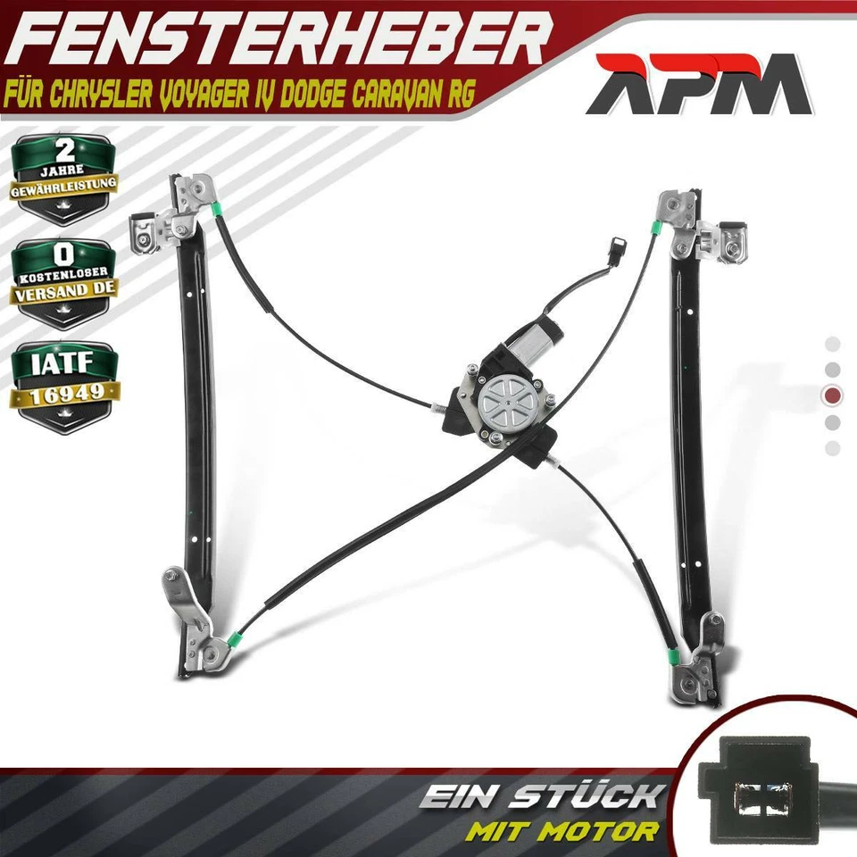 Alzavetro elettrico anteriore sinistro per Chrysler Voyager IV RG Dodge Caravan RG - Immagine 1 di 4