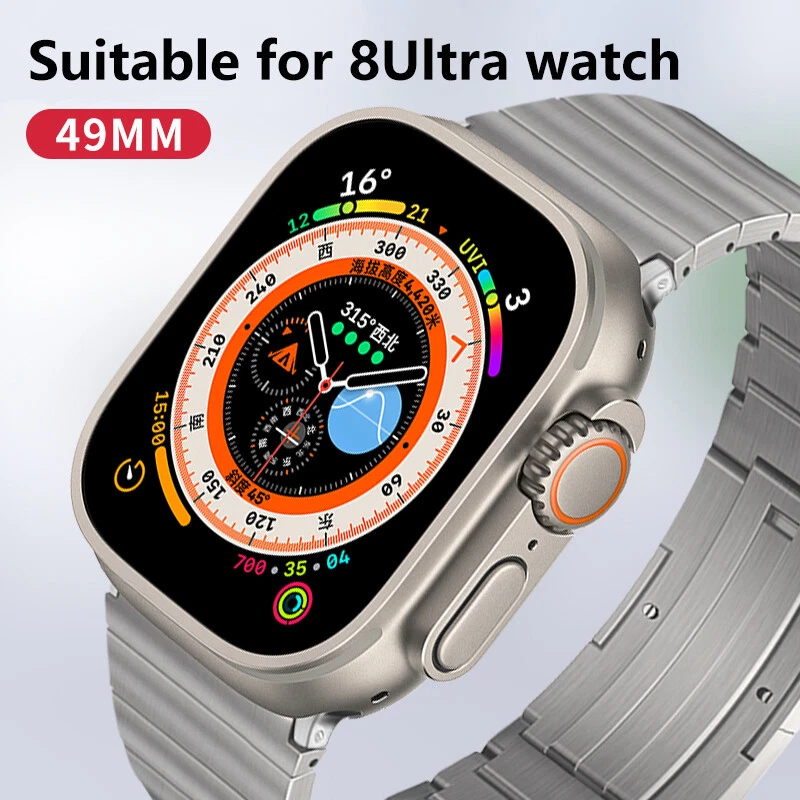 Titanium Band 38/40/41/42/44/45/49mm For Apple Watch Series 1-10/SE/Ultra Strap - Image 1 of 4
