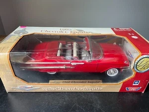 Chevrolet Impala 1960 Rojo Convertible Motor Max Diecast Car escala 1/18 Chevy MCM - Imagen 1 de 3