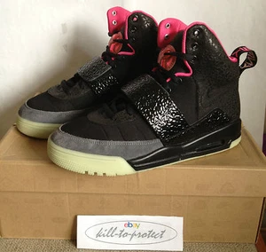 (USED) NIKE AIR YEEZY 1 One BLINK US8.5 UK7.5 BLACK 366164-003 Glow Kanye West  - Picture 1 of 11